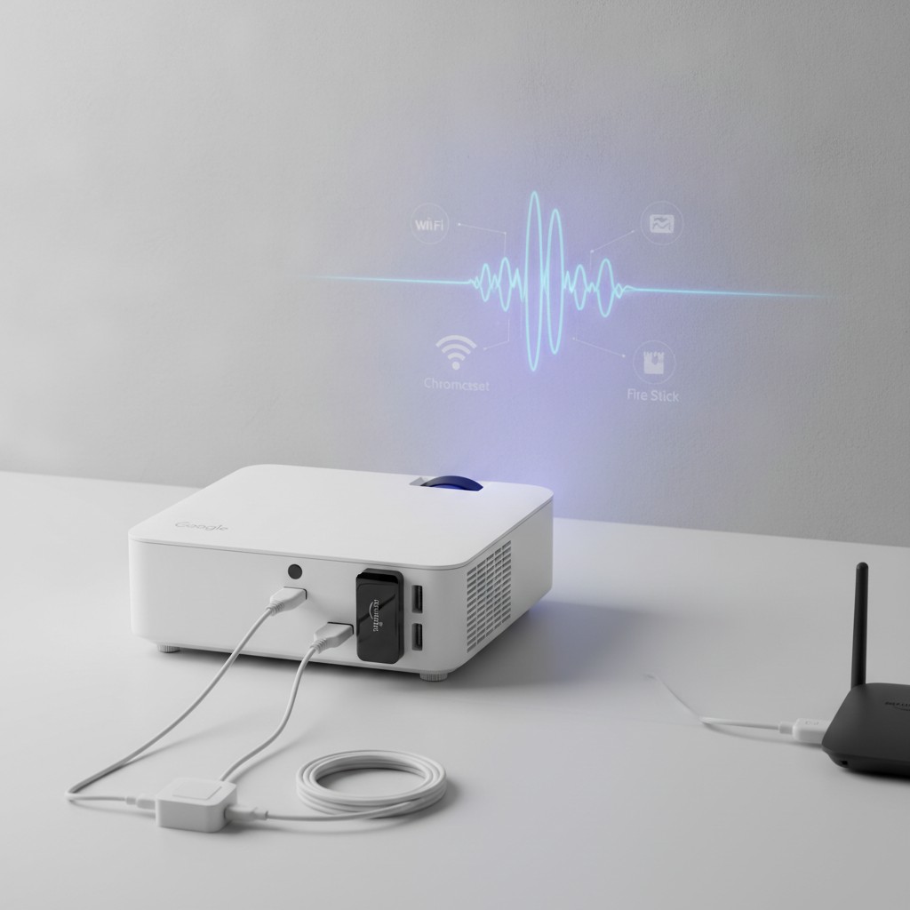 Vidéoprojecteur WiFi et sans fil : streaming, Chromecast, Miracast – Guide 2026